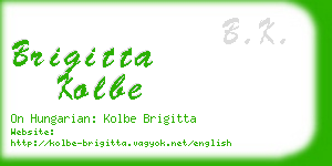 brigitta kolbe business card